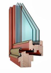 VEKRA Natura IV78 - řez dřevěným okenním profilem